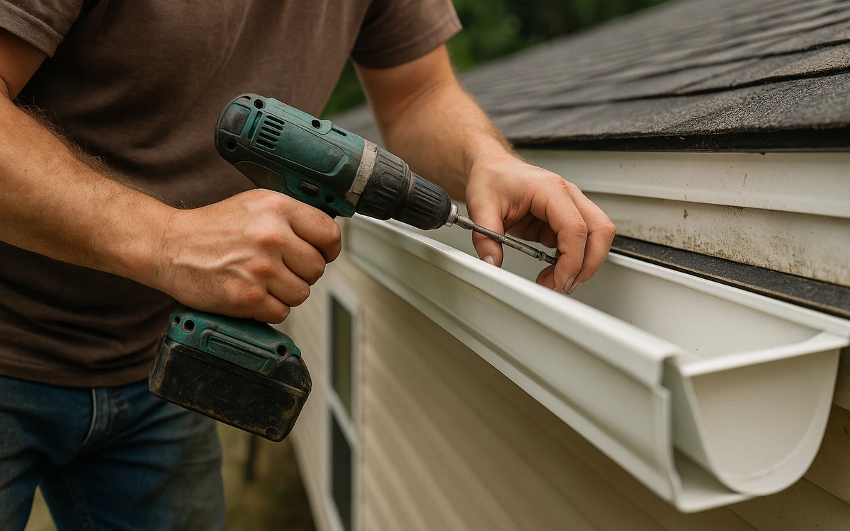 Mobile home gutter installation contractor